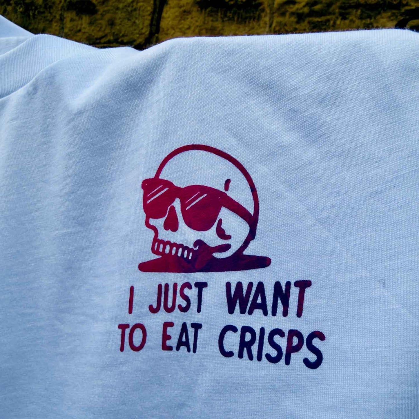 I JUST WANT TO EAT CRISPS - T-SHIRT